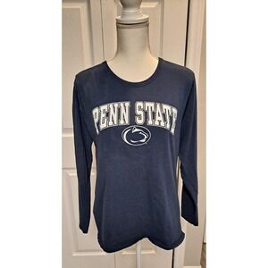 Women's Fanatics  Navy Penn State Nittany Lions Heritage Long Skeeve‎ Tshirt L